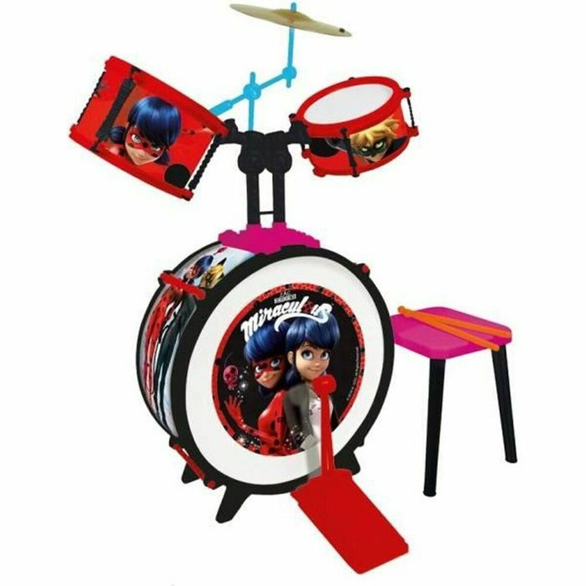 Bateria Musical Lady Bug Plástico